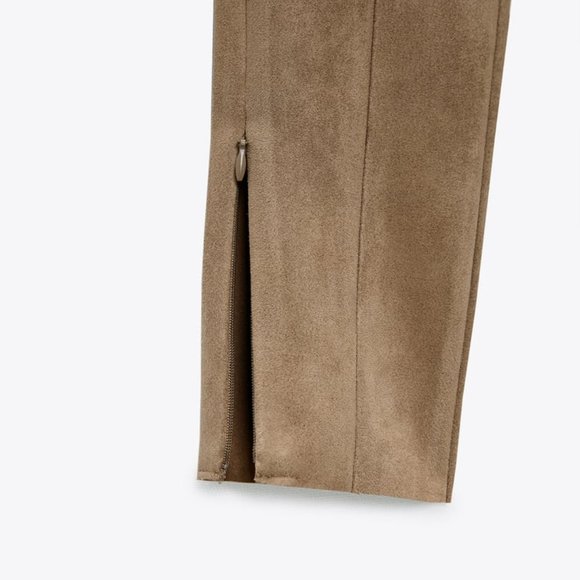BNWT ZARA FAUX SUEDE LEGGINGS - Picture 8 of 8